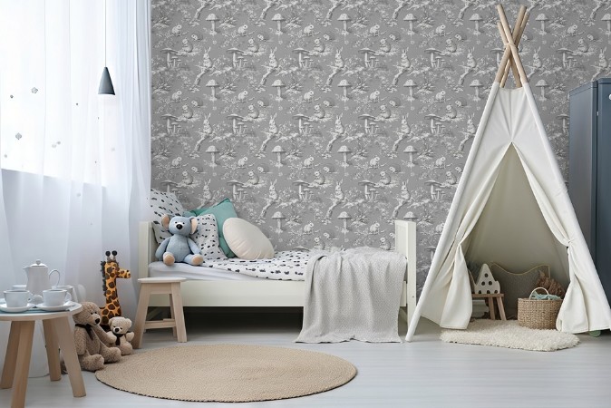 Picture of Vintage wild friends Light Grey - 1028801-06