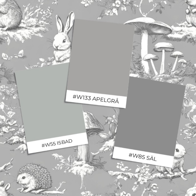 Picture of Eksempel på produktstil - Vintage wild friends Light Grey - 1028801-06