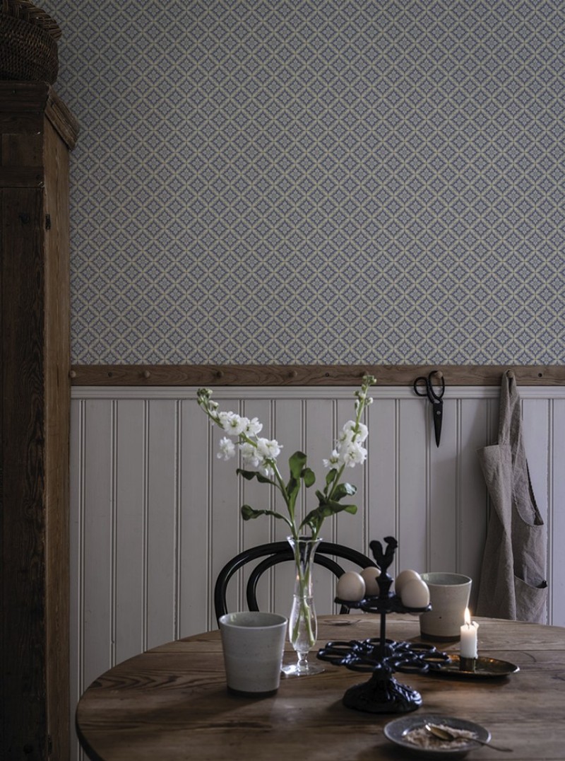 Ingrid Blå - 516-04 wallpaper Duro