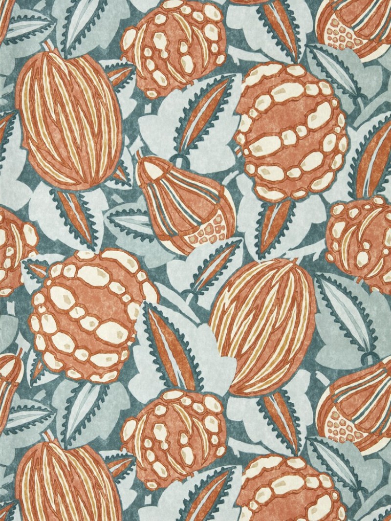Zenith Terracotta/azul - HFUP113360 wallpaper Harlequin
