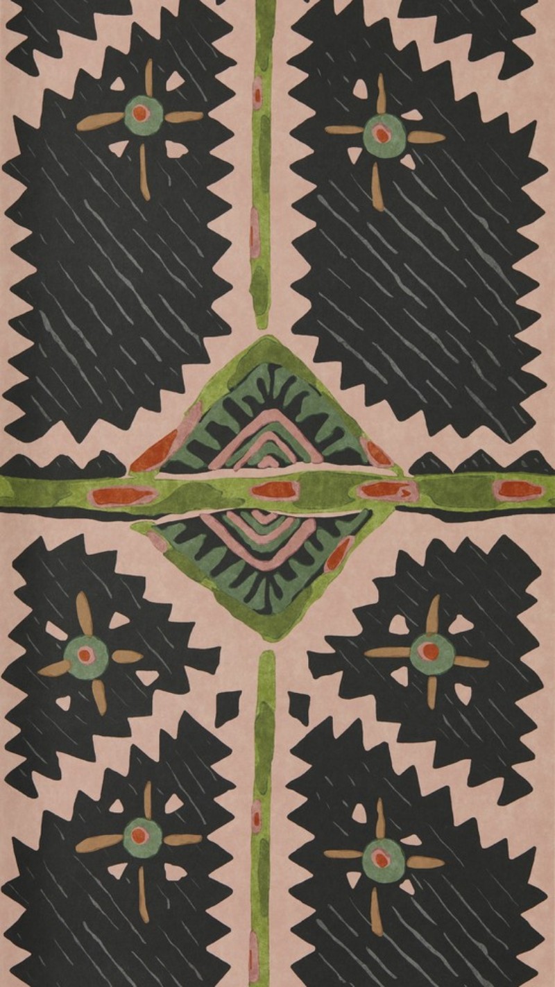 Brocha Blush/charcoal - HFUP113362 wallpaper Harlequin