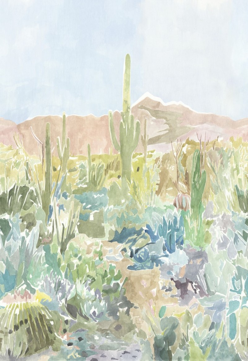 Saltillo Grounded/succulent/haze - HFUP113369 wallpaper Harlequin