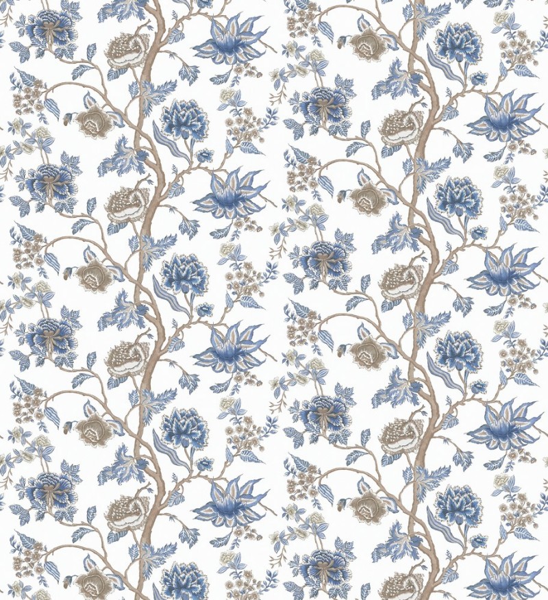Indienne Indigo/birch - HFUP113375 wallpaper Harlequin