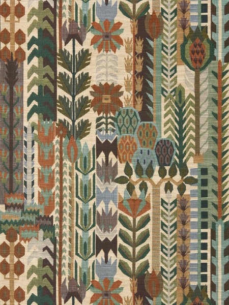 Kuparr Evergreen/terracotta - HFUP113356 wallpaper Harlequin