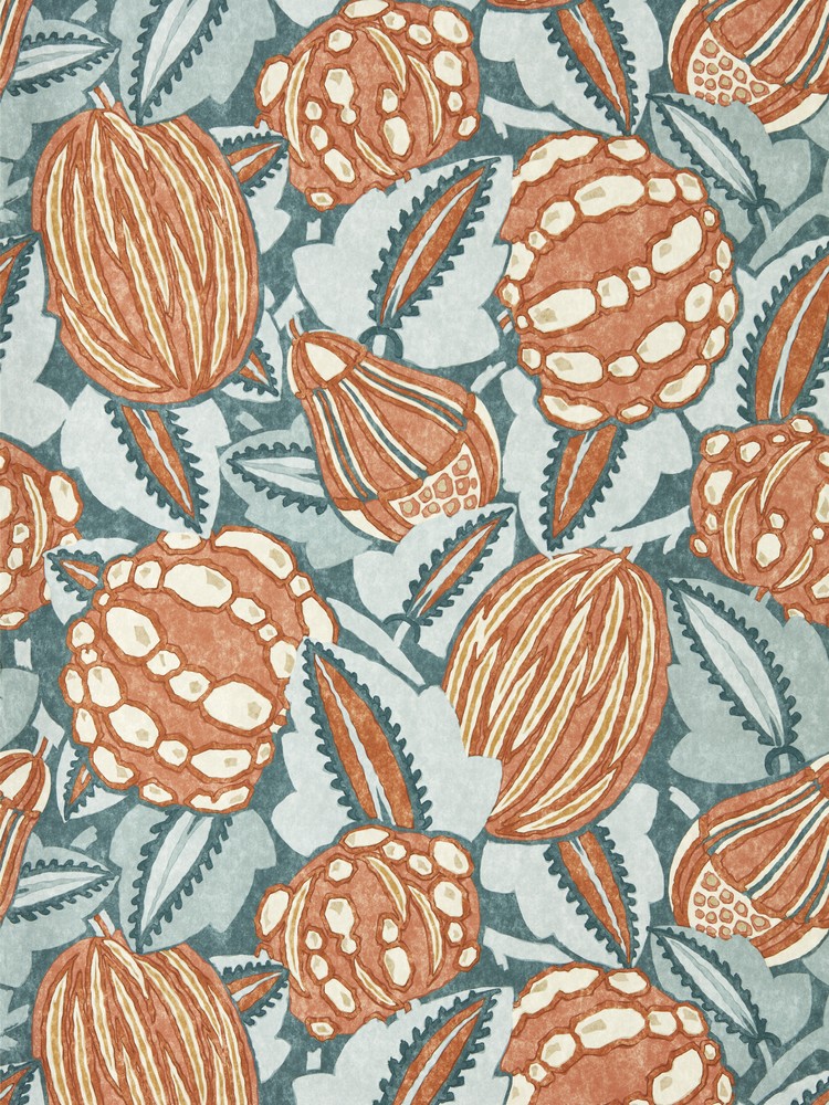 Zenith Terracotta/azul - HFUP113360 wallpaper Harlequin