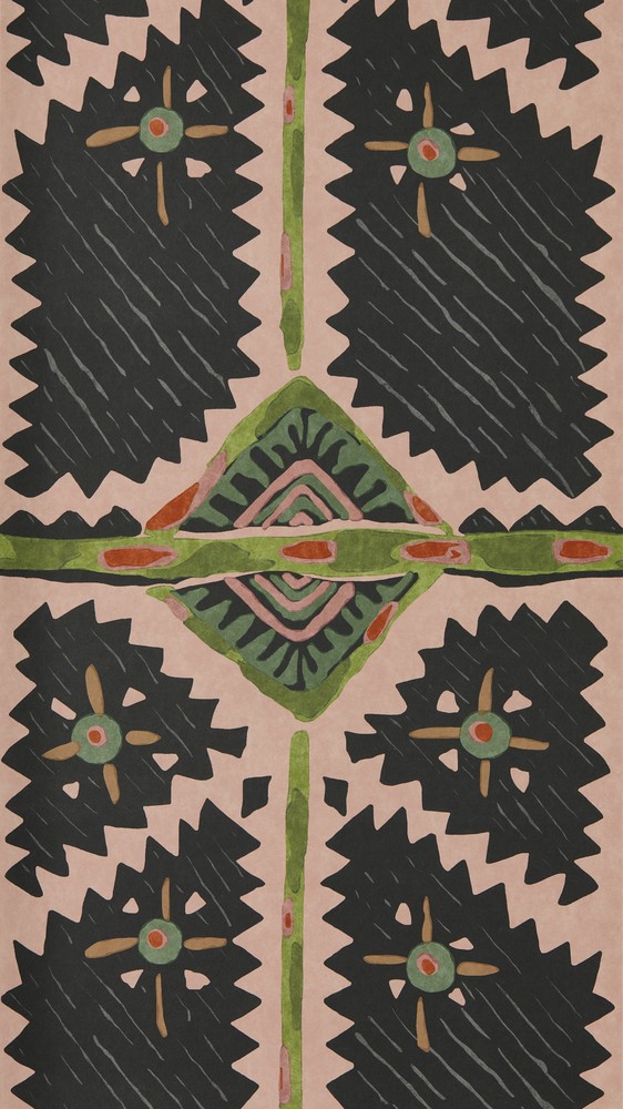 Brocha Blush/charcoal - HFUP113362 wallpaper Harlequin