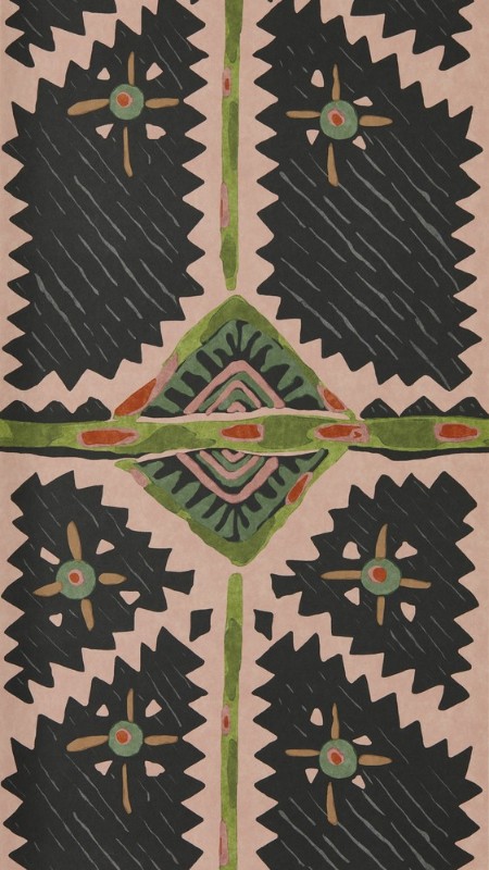 Brocha Blush/charcoal - HFUP113362 wallpaper Harlequin