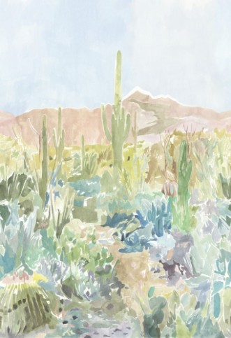 Saltillo Grounded/succulent/haze - HFUP113369 wallpaper Harlequin