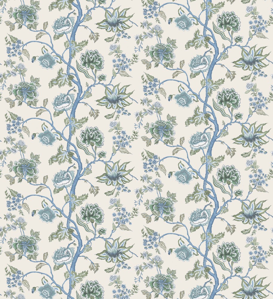 Indienne Cornflower/pine - HFUP113374 wallpaper Harlequin