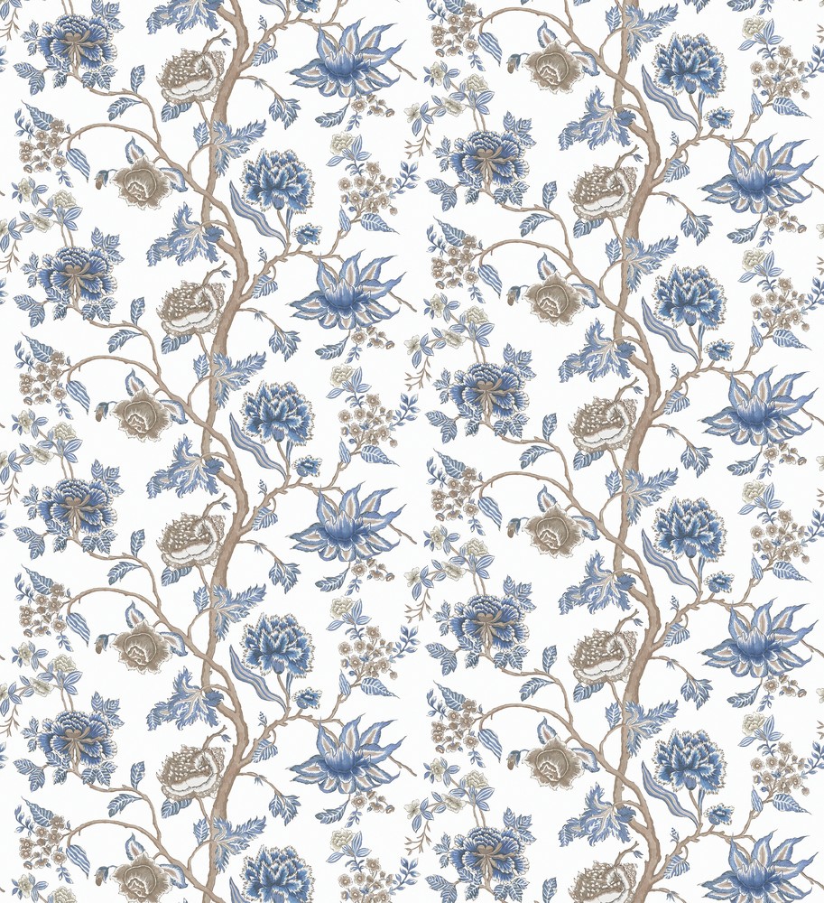 Indienne Indigo/birch - HFUP113375 wallpaper Harlequin