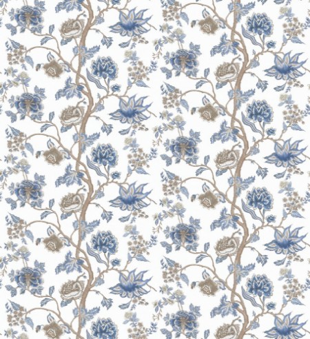Indienne Indigo/birch - HFUP113375 wallpaper Harlequin