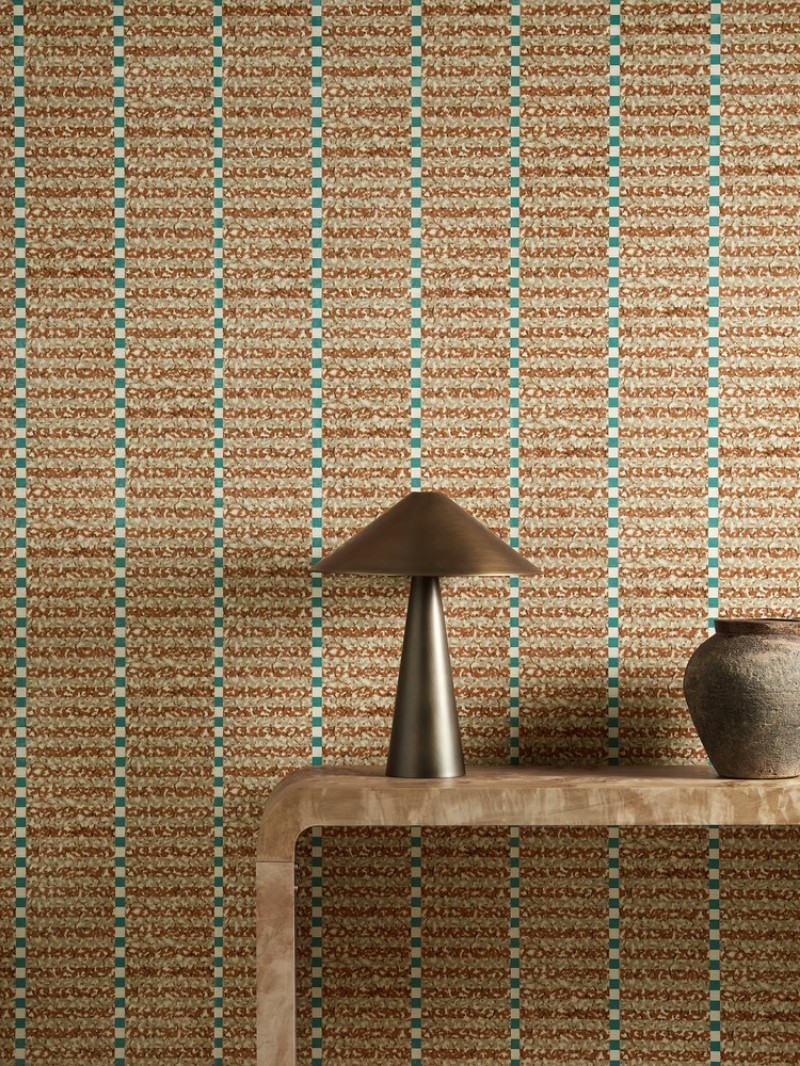Toluca Spice/azul - HFUP113352 wallpaper Harlequin