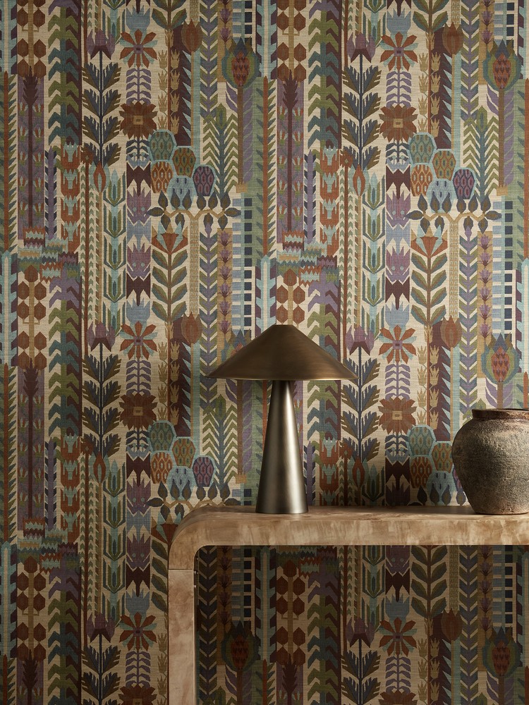 Kuparr Burgundy/heather - HFUP113357 wallpaper Harlequin