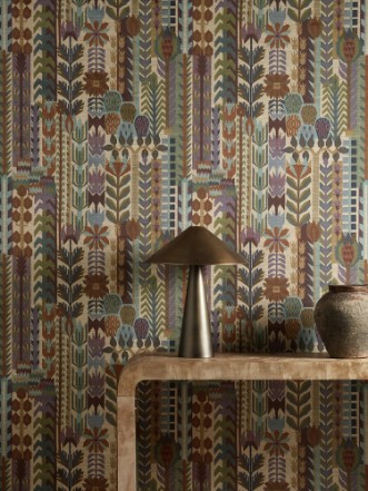 Kuparr Burgundy/heather - HFUP113357 wallpaper Harlequin