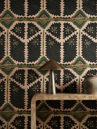 Brocha Blush/charcoal - HFUP113362 wallpaper Harlequin