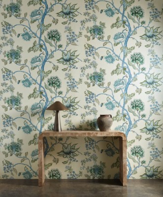 Indienne Cornflower/pine - HFUP113374 wallpaper Harlequin