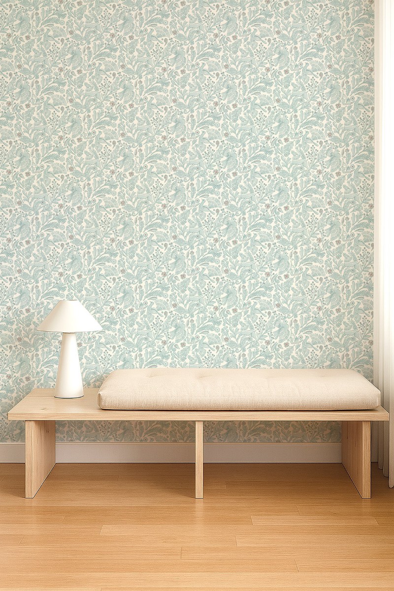 Dove & Deer Coast Blue - NPOP113390 wallpaper Scion