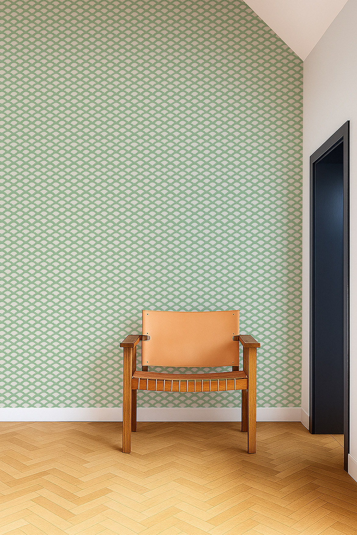 Scallop Frill Jade - NPOP113394 wallpaper Scion
