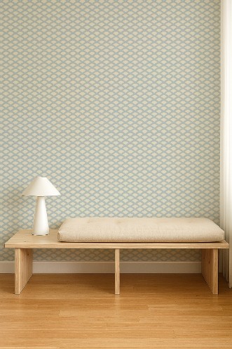 Scallop Frill Cornflower - NPOP113395 wallpaper Scion