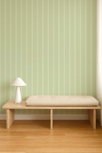 Harvest Stripe Pea Green - NPOP113396 wallpaper Scion
