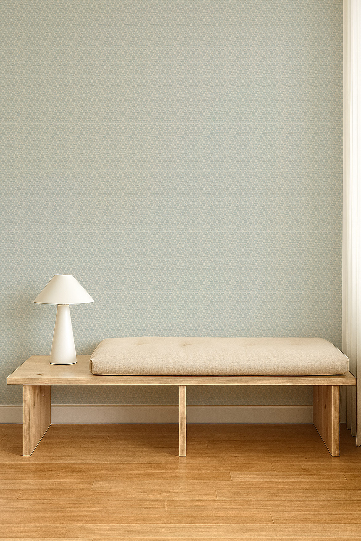Triangle Trellis Coast Blue - NPOP113400 wallpaper Scion