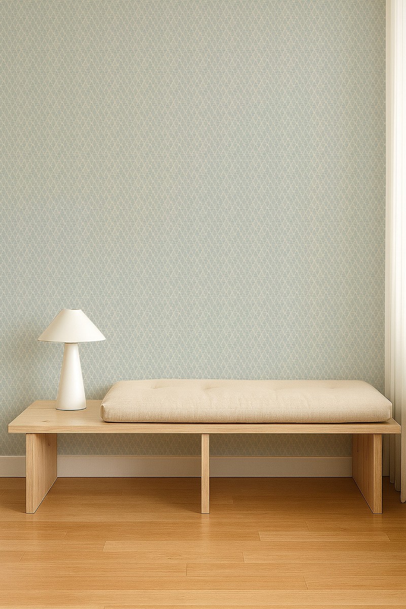 Triangle Trellis Coast Blue - NPOP113400 wallpaper Scion