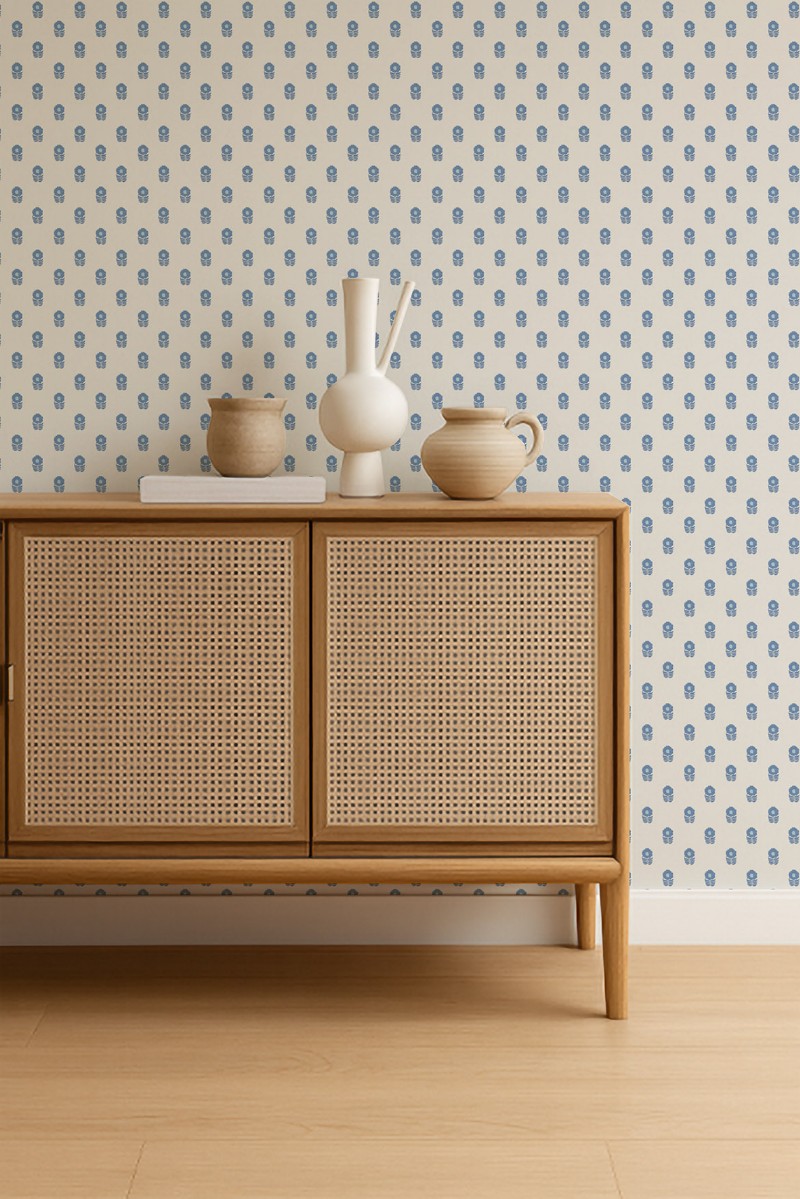 Ditsy Daisy Denim - NPOP113406 wallpaper Scion