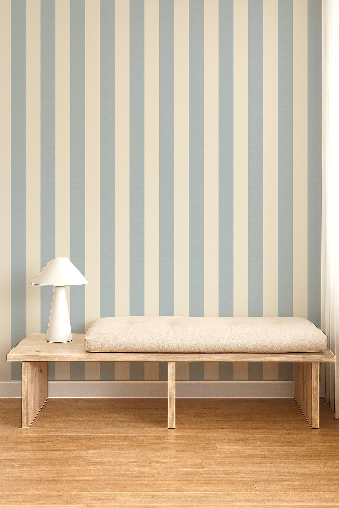Central Stripe Cornflower - NPOP113420 wallpaper Scion
