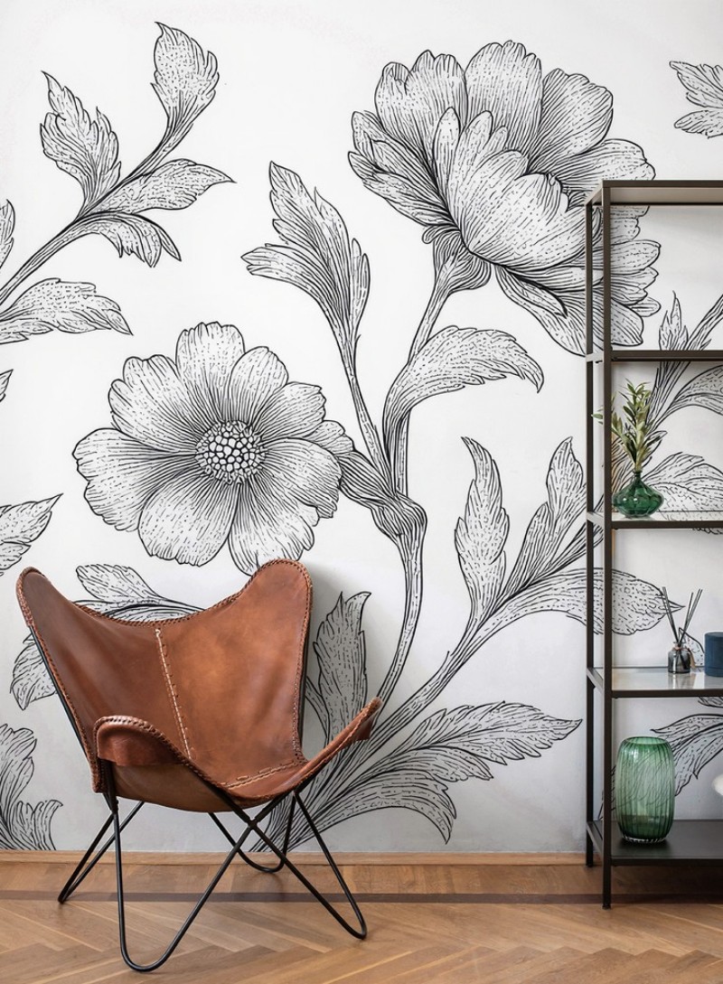 Bild på Färgsättning Graphic Flowers I - 08521-01