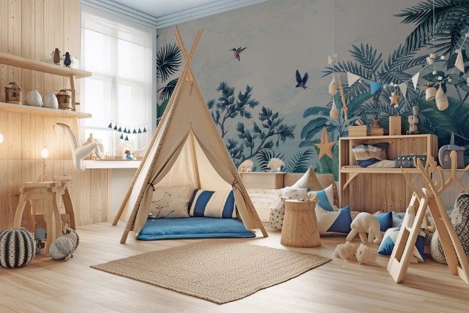 Picture of Väriyhdistelmä Birds in the Jungle III - 08487-01