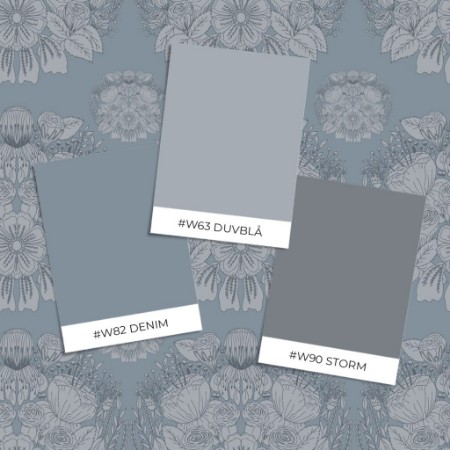 Εικόνα της Δείγμα στυλ - Damask in Blue - 1032301-02