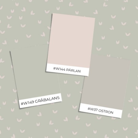 Picture of Väriyhdistelmä Little leaves in the wind in Green - 1033201-02 - 10535-01