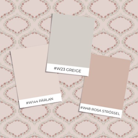 Afbeeldingen van Voorbeeld stijl - Ogee and Roses in Pink - 1033401-03