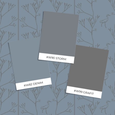 Bild på Färgsättning Twigs and Heron in Blue - 1033801-01 - 10543-01