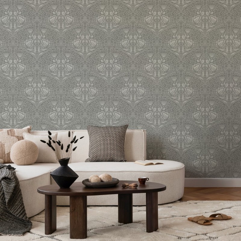 Picture of Floral Ogee in Grey - 1032501-05