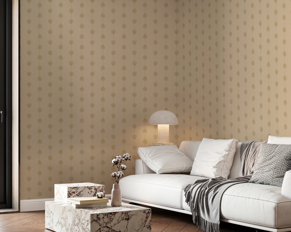 Picture of Hearts on a string Beige - 1034601-09