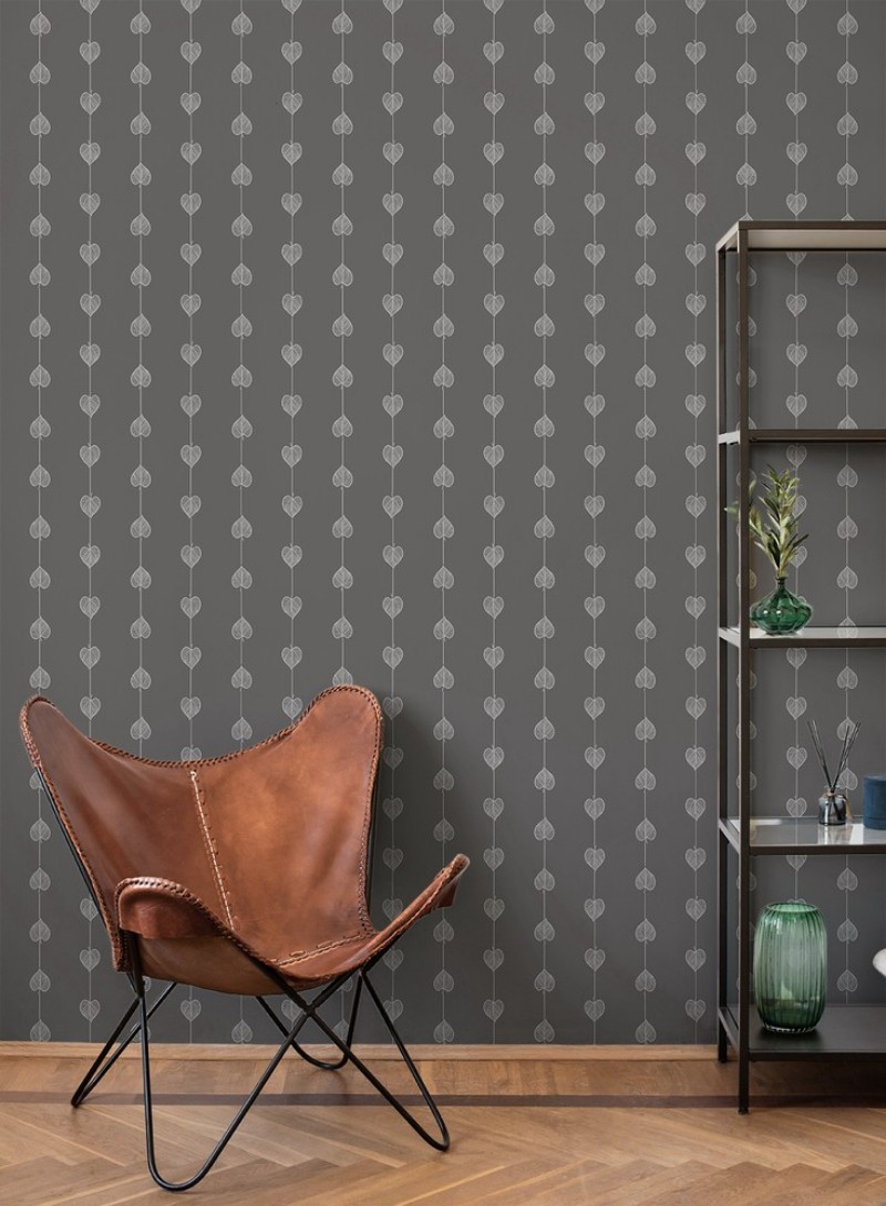 Picture of Hearts on a string Dark Grey - 1034601-08