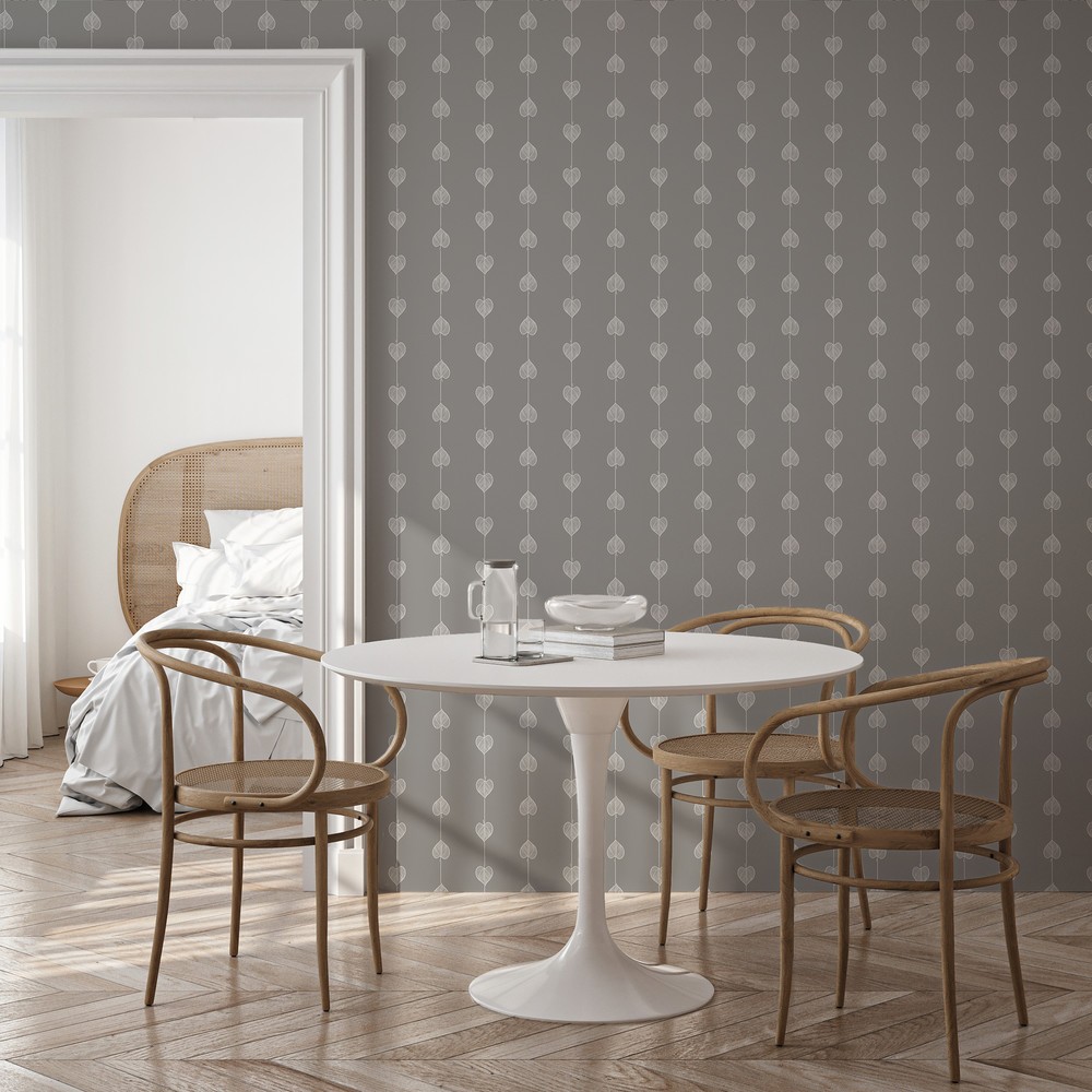 Picture of Hearts on a string Grey - 1034601-07