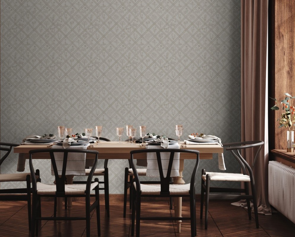 Bild på Trellis flowers Beige - 1035601-02