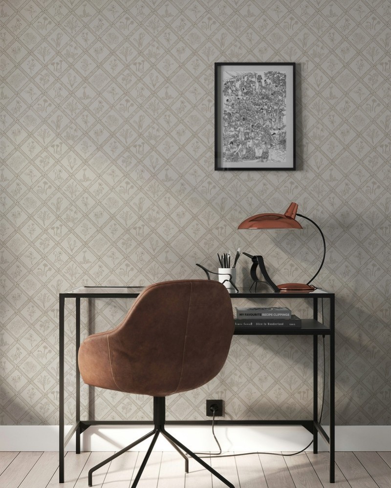 Bild på Trellis flowers Beige - 1035601-02