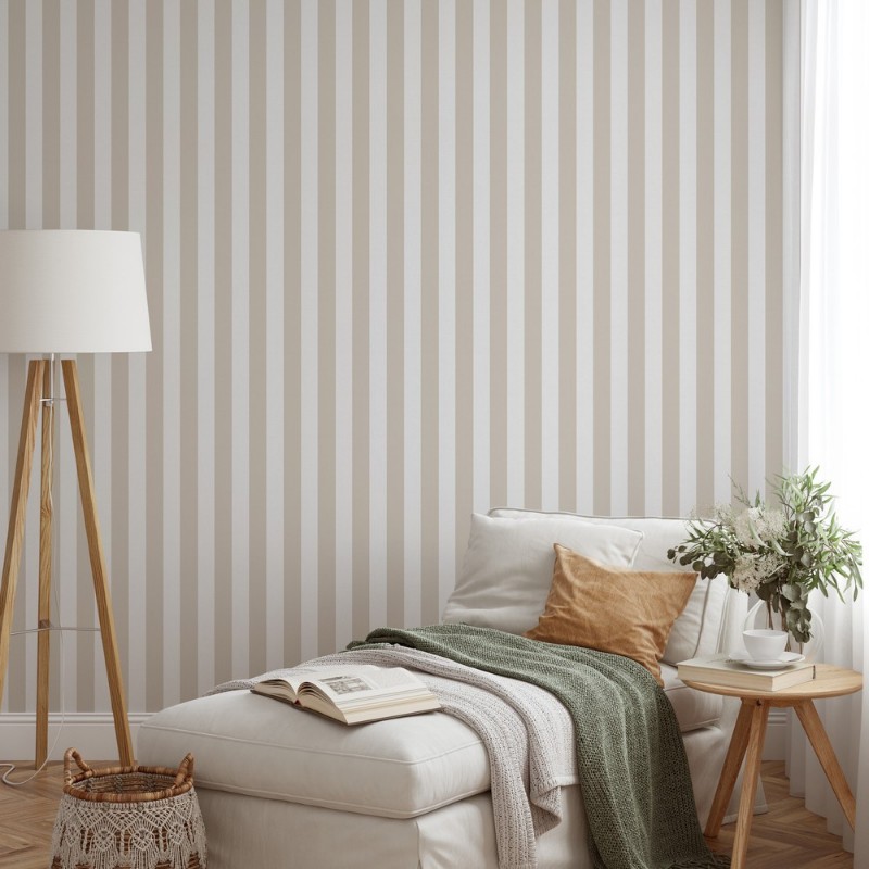 Bild på Striped Linen Beige - 1031601-02