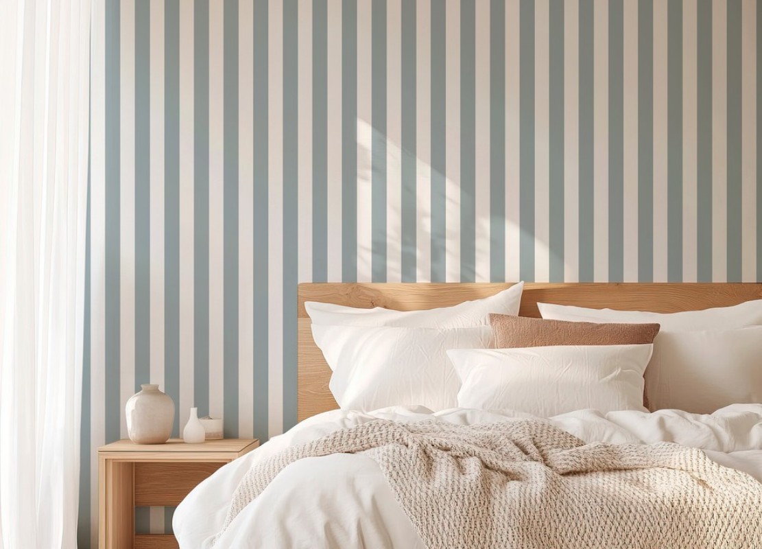 Bild på Striped Linen Blue - 1031601-05