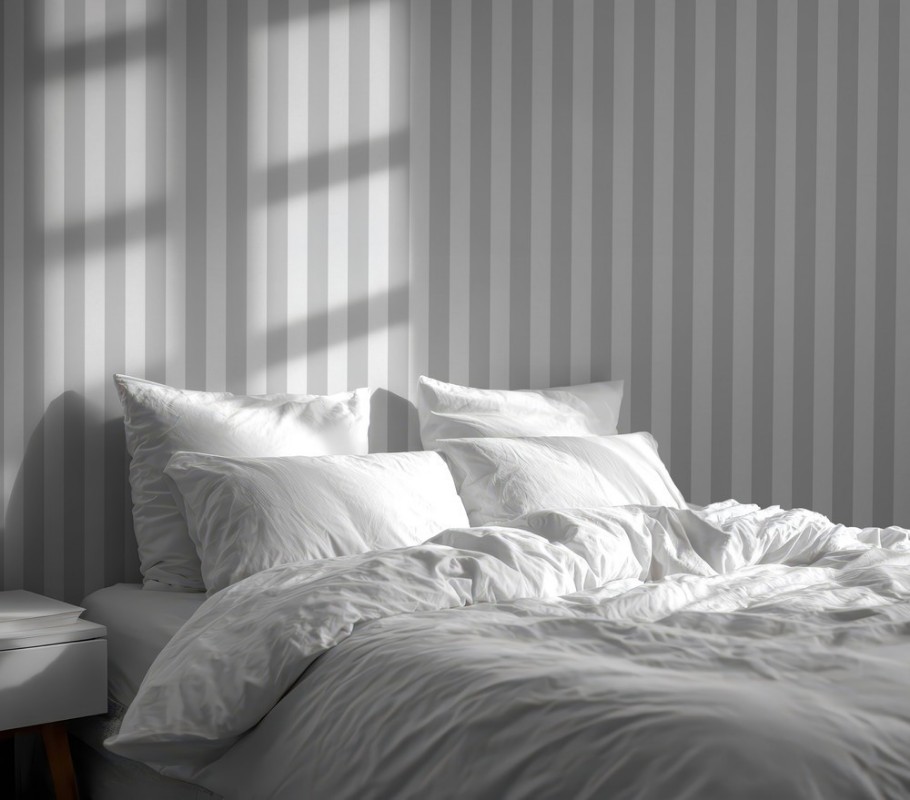 Picture of Striped Linen Light Grey - 1031601-04