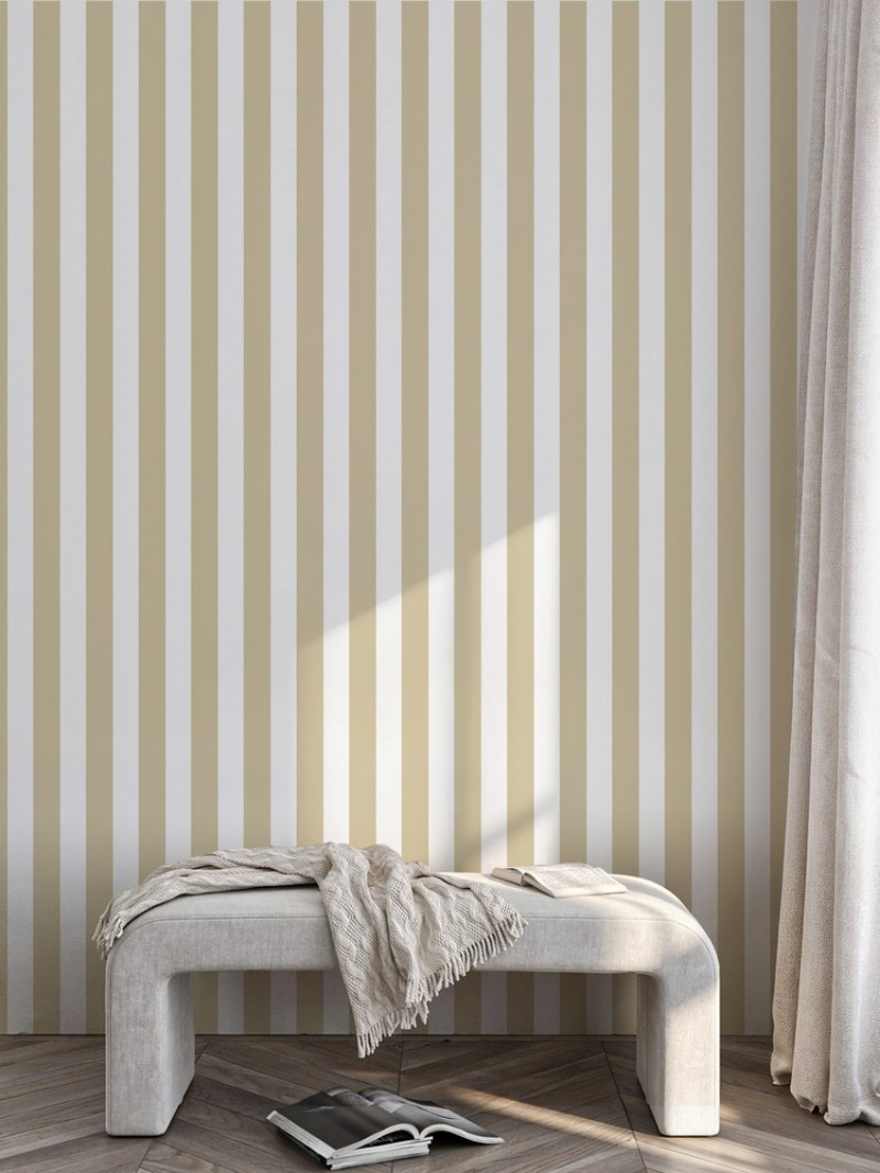 Bild på Striped Linen Yellow - 1031601-08