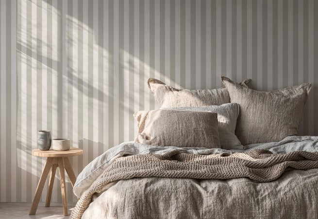 Picture of Striped Linen Green - 1031601-07