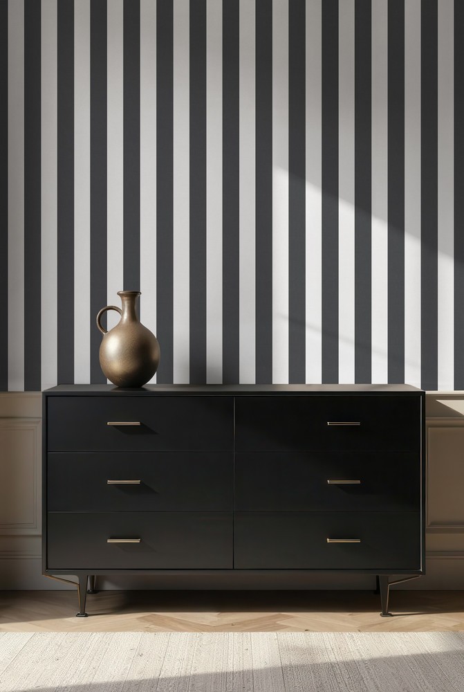 Bild på Striped Linen Black - 1031601-01