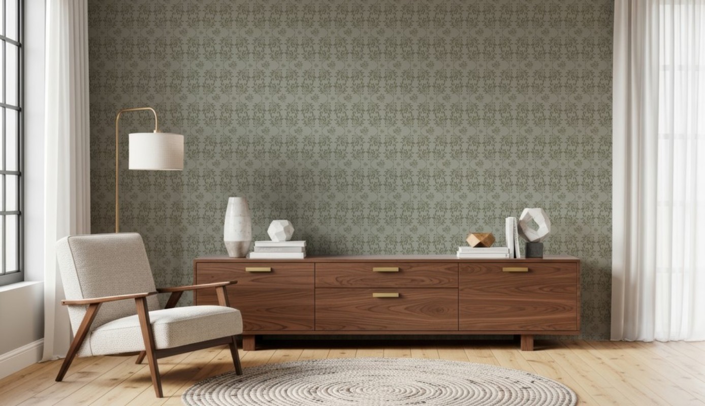 Bild på Bouquet de Roses mirror in Green - 1032101-01