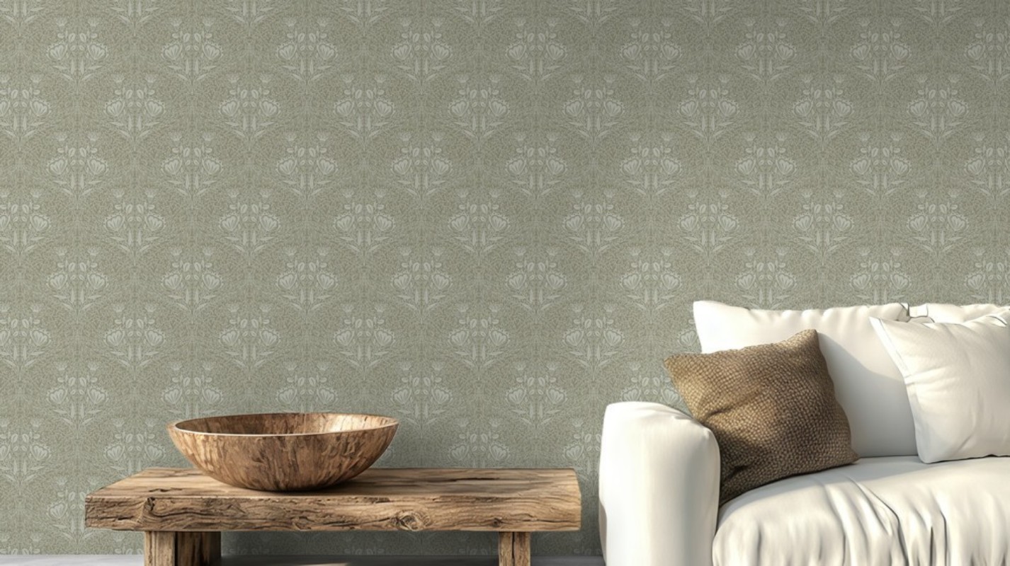 Bild på Floral Ogee cream in Green - 1032501-02