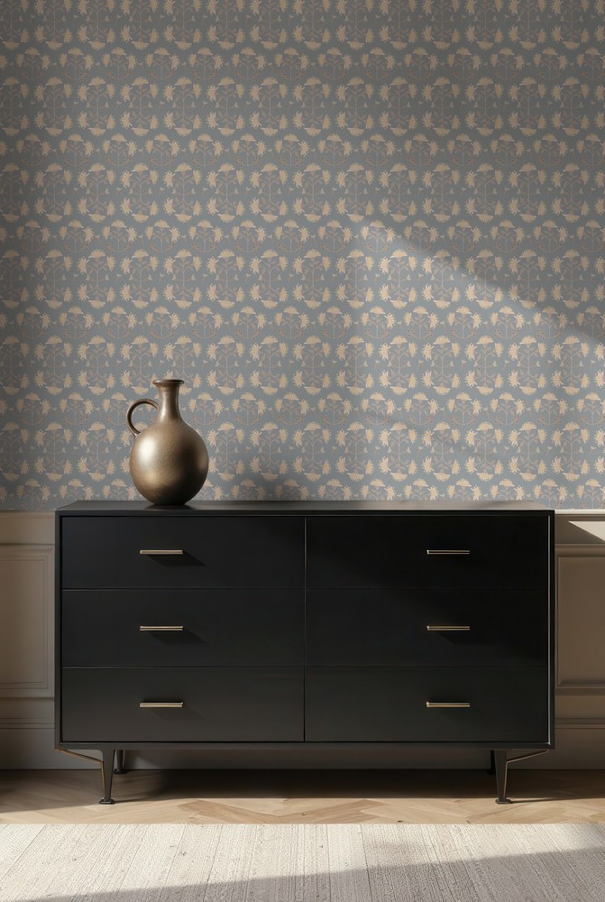 Picture of Geometric Flower in Grey - 1032701-01