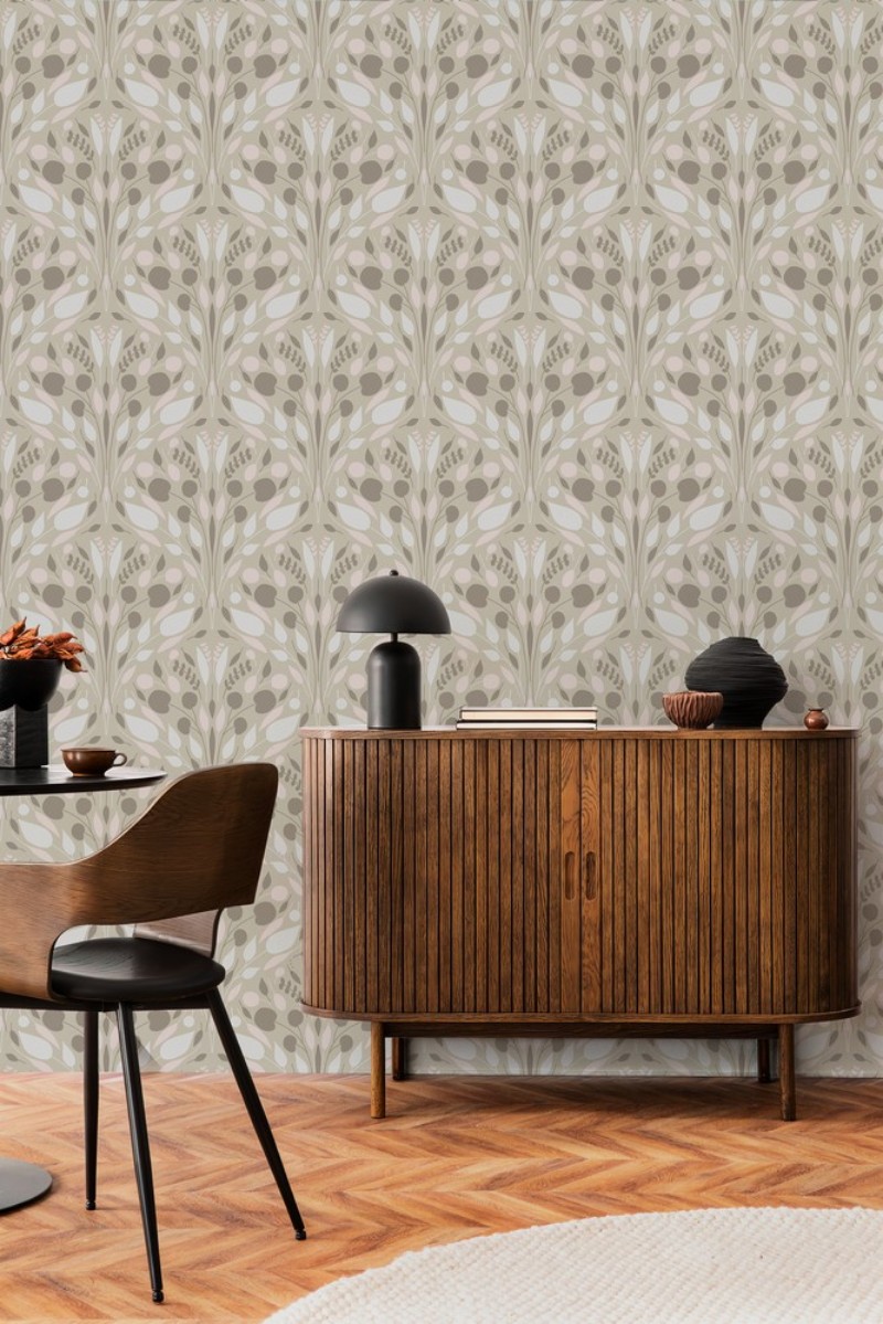 Bild på Leaves and Scallops big in Beige - 1033001-01